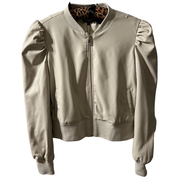 Generation Love Tinsley Faux Leather Bomber Jacket in Pebble - NWT - Picture 3 of 5